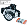 LED-Stirnlampe, schwenkbar, 7 LEDs, 17.2 x 12.3 x 8.6 cm, silber/schwarz, M30640