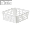 Aufbewahrungskorb BASKET RECYCLED, 160 x 160 x 70 mm, 1 Liter, PPC, weiß, 225100