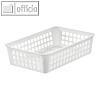 Aufbewahrungskorb BASKET RECYCLED, 170 x 250 x 70 mm, 2 Liter, PPC, weiß, 218100