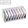 Belegefach BF 8, DIN A6, 8 Stellf?cher vertikal, lichtgrau, 80862120087500