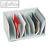 Belegefach BF 7, DIN A5, 7 Stellf?cher vertikal, lichtgrau, 80862120077500
