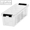 Aufbewahrungsbox CLASSIC 4, 380 x 140 x 110 mm, 3.5 Liter, 4 Einsätze, PP, trans