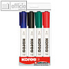 Kores Whiteboardmarker Flipchartmarker sortiert (4er Etui)