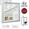 Au?enschaukasten 55 x 75 x 3 cm, 4x A4, einfl?gelig, purpurrot, 405001-3004