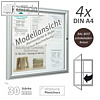 Au?enschaukasten 55 x 75 x 3 cm, 4x A4, einfl?gelig, schokoladenbraun
