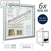 Au?enschaukasten 75 x 75 x 3 cm, 6x A4, einfl?gelig, enzianblau, 405002-5010