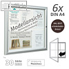 Au?enschaukasten 75 x 75 x 3 cm, 6x A4, einfl?gelig, schokoladenbraun