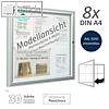 Au?enschaukasten 98 x 83 x 3 cm, 8xA4, einfl?gelig, enzianblau, 405060-5010