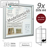 Au?enschaukasten 75 x 105 x 3 cm, 9x A4, einfl?gelig, purpurrot, 405003-3004