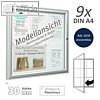 Au?enschaukasten 75 x 105 x 3 cm, 9x A4, einfl?gelig, enzianblau, 405003-5010