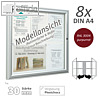 Au?enschaukasten 120 x 75 x 3 cm, 8x A4, zweifl?gelig, purpurrot, 405075-3004