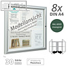 Au?enschaukasten 120 x 75 x 3 cm, 8x A4, zweifl?gelig, moosgr?n, 405075-6005