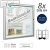 Au?enschaukasten 120 x 75 x 3 cm, 8x A4, zweifl?gelig, enzianblau, 405075-5010