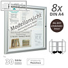Au?enschaukasten 120 x 75 x 3 cm, 8x A4, zweifl?gelig, schokoladenbraun