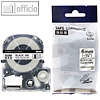 Schriftbandkassette f?r Epson KingJim, 18 mm x 8 m, schwarz auf wei?, 85519