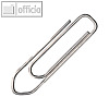 officio Briefklammern, L?nge: 32 mm verzinkt, spitz, 1.000 St?ck