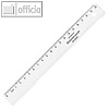 officio Lineal mit Tuschekante, (L)20 cm, PS, transparent