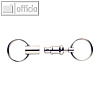 Schlüsselhalter mit Kupplung, 2 Ringe, 25x80x11 mm, Metall, silber, 262 51526