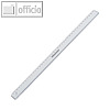 officio Lineal Kunststoff, mit Tuschekante, klar transparent, 40 cm, 401-40