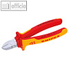 KNIPEX Seitenschneider, (L)16 cm, Stahl, rot/gelb, 600034172