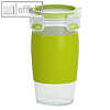 Smoothie-Becher Mug CLIP & GO, 0.45 Liter, PP/TPE, transparent-gr?n, 3110600383