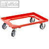 Transportwagen ProfiPlus, bis 250 kg, 615 x 415 x 175 mm, Kunststoff, rot