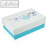 Geschenkbox BABY BOY S, Karton, 10.2 x 6.5 x 4.6 cm, 350 g/m², blau, 12er-Pack