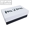 Geschenkbox Lettering MR. & MRS. XL, 34 x 22 x 11.5 cm, schwarz, 12 St.