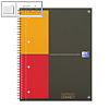 Spiralcollegeblock "Notebook" International DIN A4+, kariert, 80 Blatt