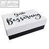 Geschenkbox Lettering GUTE BESSERUNG XL, 34 x 22 x 11.5 cm, schwarz, 12
