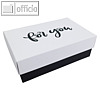 Geschenkbox Lettering FOR YOU L, 26.6 x 17.2 x 7.8 cm, schwarz, 12 St.