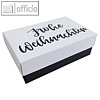 Geschenkbox Lettering FROHE WEIHNACHTEN XL, 34 x 22 x 11.5 cm, schwarz, 12 St.
