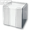 Zettelkasten, 95 x 95 x 95 mm, rauchglas/transparent, wei?e Papiereinlagen 700 B