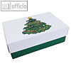 Geschenkbox WEIHNACHTSBAUM S, 10.2 x 6.5 x 4.6 cm, 350 g/m², dunkelgrün, 12 St.