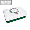 Geschenkbox FROHES FEST S, 10.2 x 6.5 x 4.6 cm, 350 g/m², dunkelgrün, 12 St.