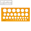 Rumold Kreisschablone 2810 orange/transparent, 2810