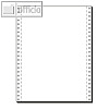 Tabellierpapier DIN A4 hoch, 12" x 240 mm, L?ngsperf., 1-fach, 60 g, blanko