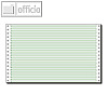 Tabellierpapier DIN A4 quer, 8" x 330 mm, Längsperf., 1-fach, 60 g, grün, 08336