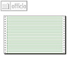 Tabellierpapier DIN A4 quer, 8" x 330 mm, L?ngsperf., 1-fach, 60 g, gr?n, 08336