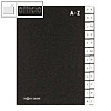 Pultordner A - Z, DIN A4, 24 F?cher, 265x340 mm, Hartpappe, schwarz, 24241-04