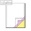 Tabellierpapier DIN A4 hoch, 12" x 240 mm, mit L?ngsperf., 60 g, 3-fach, wei? + 