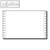 Endlospapier 6"x240 mm (A5 quer), 70g, perforiert, blanko, 4.000 Blatt, 06241