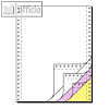 Tabellierpapier DIN A4 hoch, 12" x 240 mm, mit L?ngsperf., 4-fach, 60/53/57 g, b