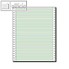 Tabellierpapier DIN A4 hoch, 12" x 240 mm, L?ngsperf., 1-fach, 60 g, gr?n, 12247
