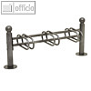 Fahrradst?nder PROVINCE - Grundmodul, 3 Pl?tze, einseitig, Kopf KUGEL, 207361