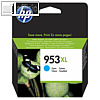 HP Tintenpatrone 953XL, ca. 1.600 Seiten, cyan, 20 ml, F6U16AE