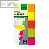 Sigel Haftmarker Neon, 20 x 50 mm, 5 Farben sortiert, 5 x 40 Blatt, HN650