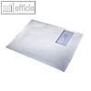 Versandtasche C4, 229 x 324 mm, mit Fenster, haftklebend, rei?fest, wei?, 100 St