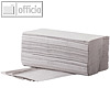 Papierhandtuch, Zick-Zack/V-Falz, 25 x 23 cm, 1-lagig, natur, 20 x 250 Blatt