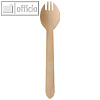 Papstar Holz-G?ffel "pure", (L)16 cm, natur, 10x 100 St?ck, 88126